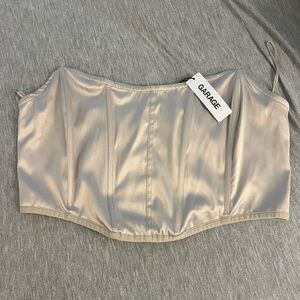 Garage Shimmering Satin Bustier